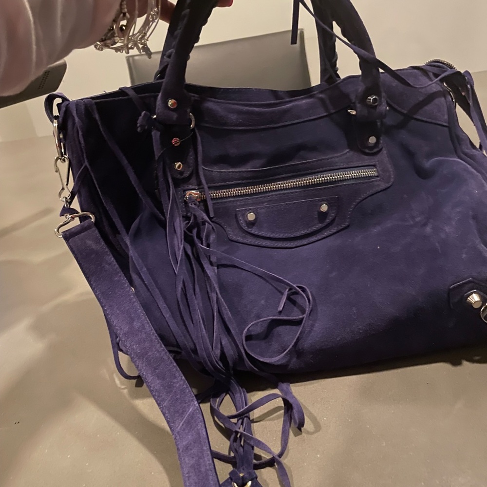 Balenciaga Suede City handbag
